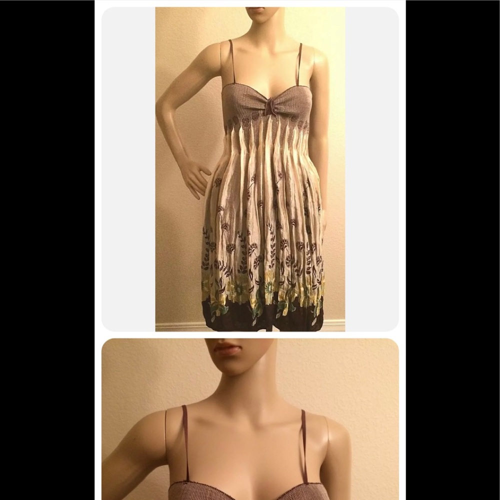 Max Studio Womens Stretch Dress Size Small Spaghetti Straps multi color